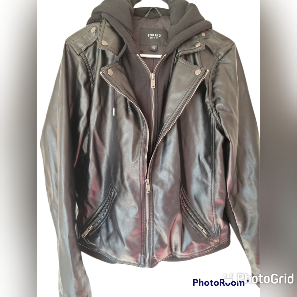 Torrid Hooded Moto Jacket